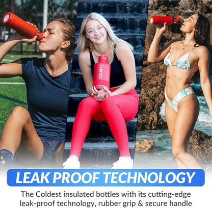 The Coldest Black Leopard Leak Proof Water bottle