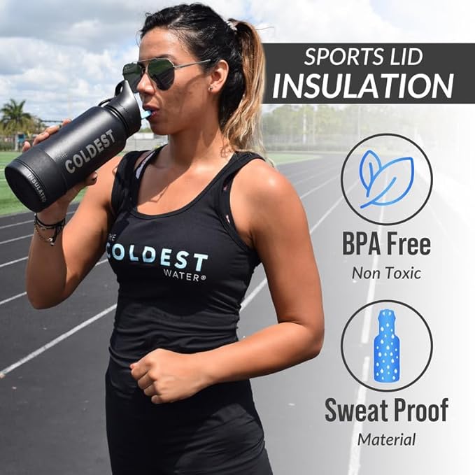 The Coldest Black Leopard Leak Proof Water bottle