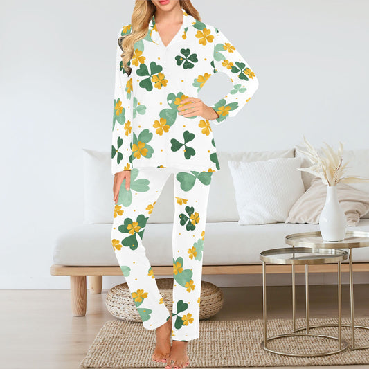 Women's Long Pajama Set(ModelSets 02)